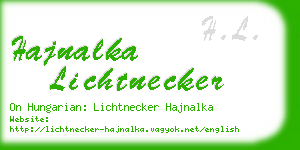hajnalka lichtnecker business card